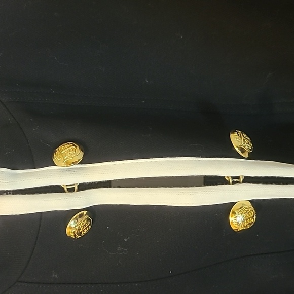 NWT Talbots Black Jacket with White Trim Size 6 - Picture 3 of 11